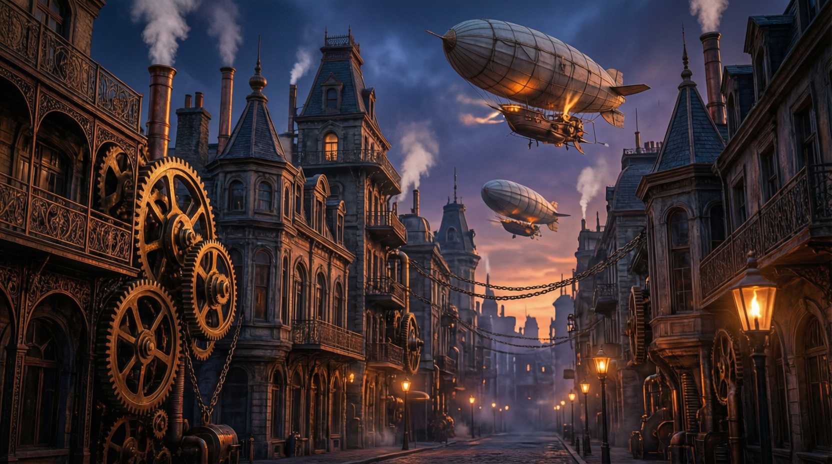 A steampunk city
