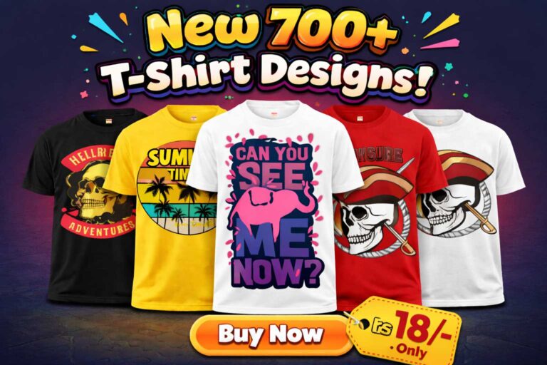 700+ NEW T-Shirt Designs for ONLY ₹18! (Limited Stock)
